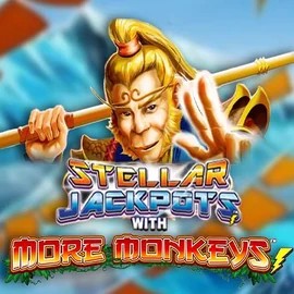 Official Jackpots logo: Stellar Jackpots with More Monkeys by Lightning Box Game at Casinova Casino